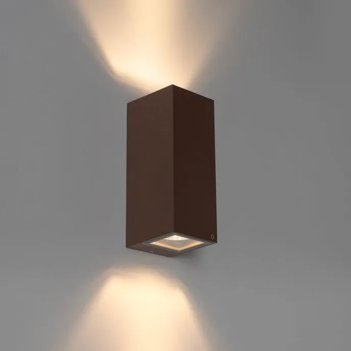 Industrielle Wandleuchte rostbraun 2-flammig AR70 IP54 - Baleno