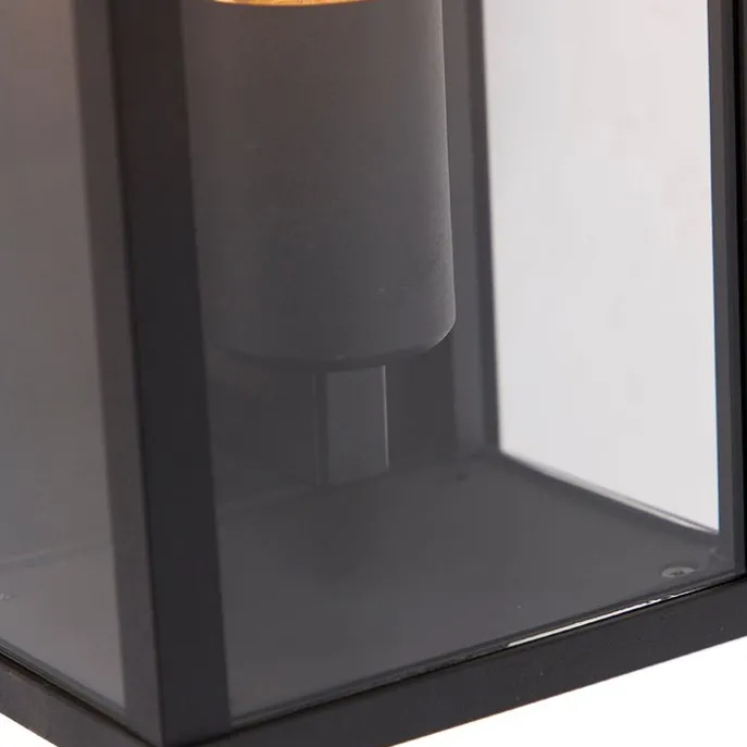 Industrielle Wandleuchte schwarz 26 cm IP44 - Charlois