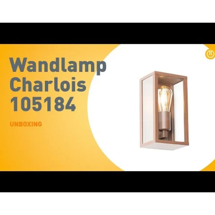 Industrielle Wandleuchte rostbraun 26 cm IP44 - Charlois