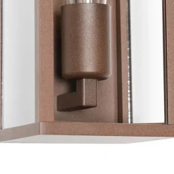 Industrielle Wandleuchte rostbraun 26 cm IP44 - Charlois