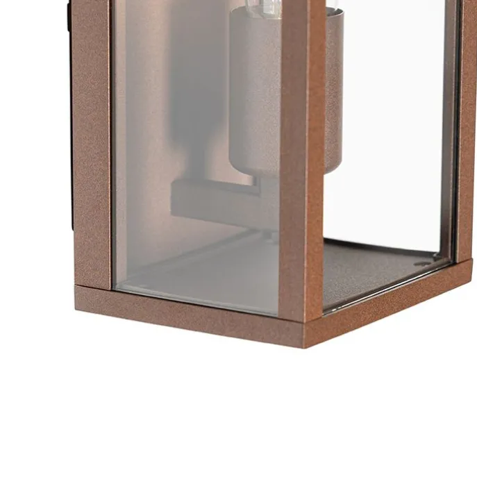 Industrielle Wandleuchte rostbraun 26 cm IP44 - Charlois