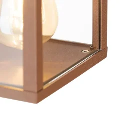 Industrielle Wandleuchte rostbraun 38 cm 2-flammig IP44 - Charlois