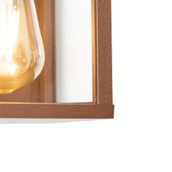 Industrielle Wandleuchte rostbraun 38 cm 2-flammig IP44 - Charlois