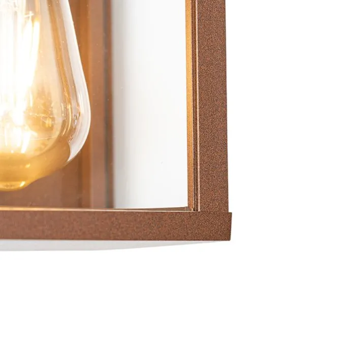 Industrielle Wandleuchte rostbraun 38 cm 2-flammig IP44 - Charlois