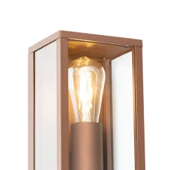 Industrielle Wandleuchte rostbraun 38 cm 2-flammig IP44 - Charlois