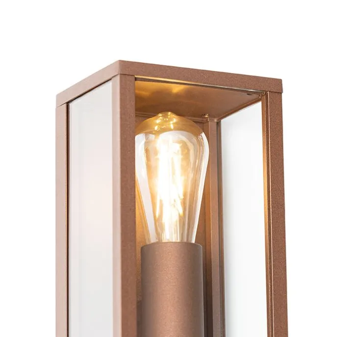 Industrielle Wandleuchte rostbraun 38 cm 2-flammig IP44 - Charlois