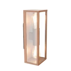 Industrielle Wandleuchte rostbraun 38 cm 2-flammig IP44 - Charlois