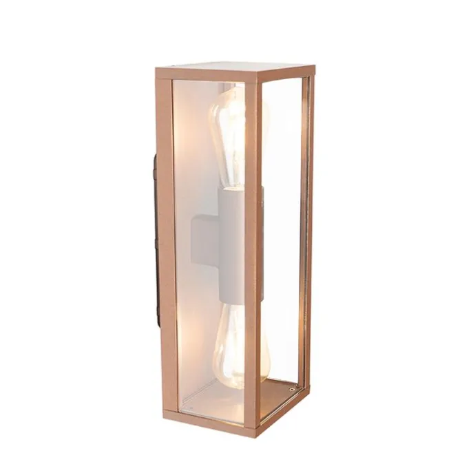 Industrielle Wandleuchte rostbraun 38 cm 2-flammig IP44 - Charlois