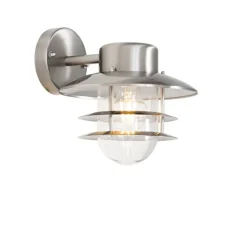 Industrielle Wandleuchte Stahl IP44 - Shell