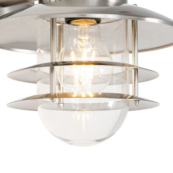 Industrielle Wandleuchte Stahl IP44 - Shell