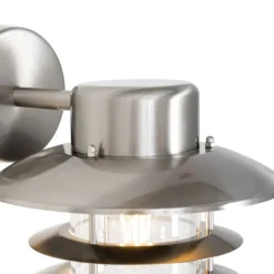 Industrielle Wandleuchte Stahl IP44 - Shell