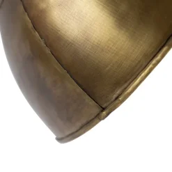 Industrieller Deckenspot Bronze mit Holz 30 cm - Mangos