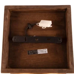 Industrieller Deckenspot Bronze mit Holz 30 cm - Mangos