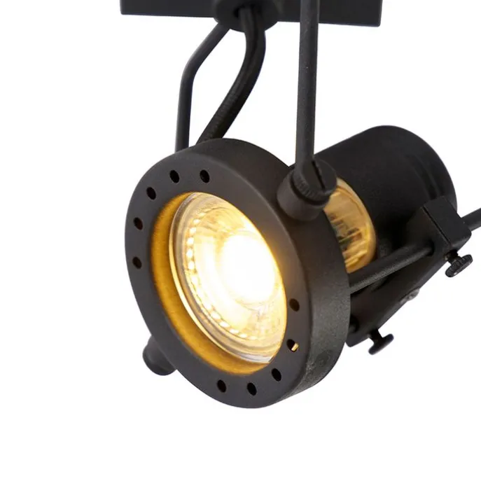 Industrieller Deckenspot schwarz verstellbar GU10 50mm - Suplux
