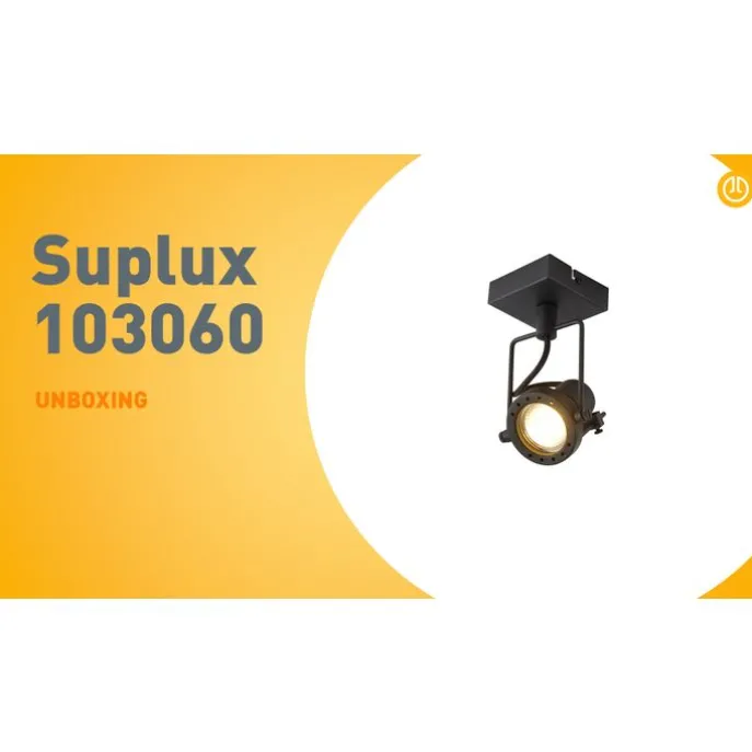 Industrieller Deckenspot schwarz verstellbar GU10 50mm - Suplux