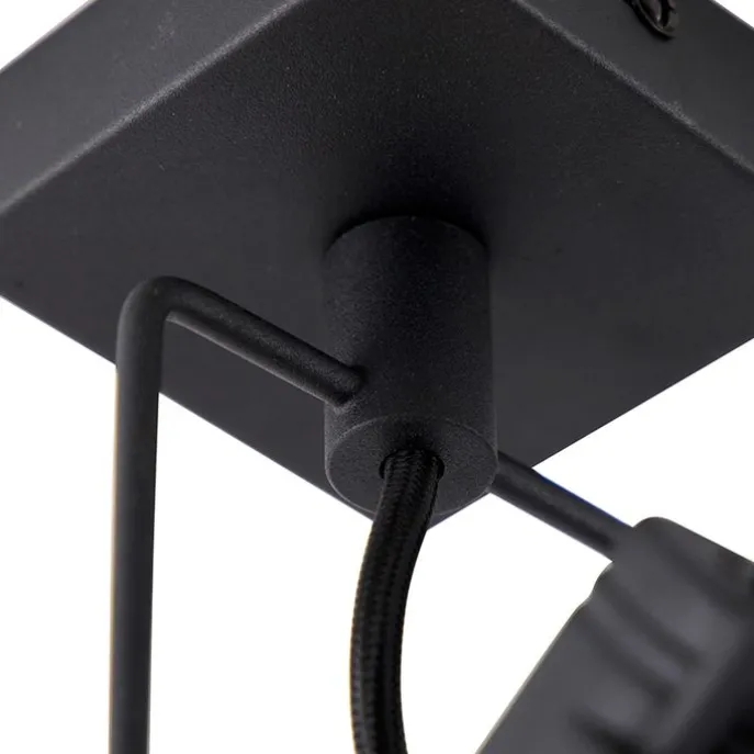 Industrieller Deckenspot schwarz verstellbar GU10 50mm - Suplux