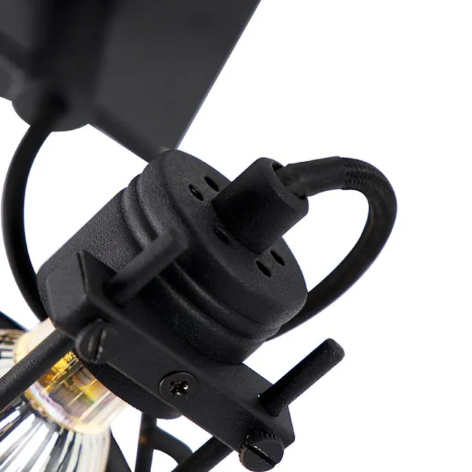 Industrieller Deckenspot schwarz verstellbar GU10 50mm - Suplux