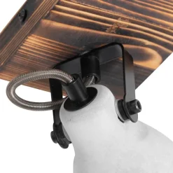 Industrieller Deckenstrahler Holz mit Beton - Creto