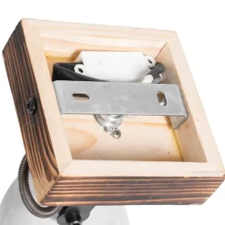 Industrieller Deckenstrahler Holz mit Beton - Creto