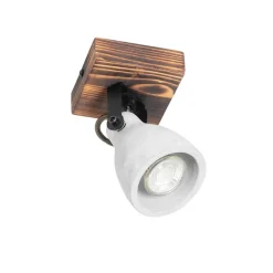 Industrieller Deckenstrahler Holz mit Beton - Creto