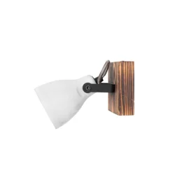 Industrieller Deckenstrahler Holz mit Beton - Creto