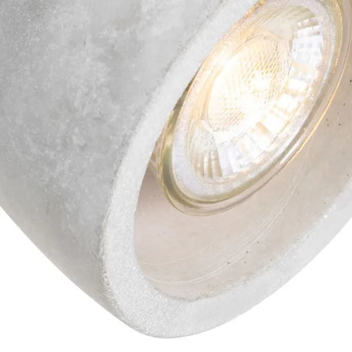 Industrieller Deckenstrahler Holz mit Beton - Creto