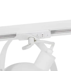 Industrieller Schienenstrahler weiß mit silbernem Innenleben - Iconic Magnax