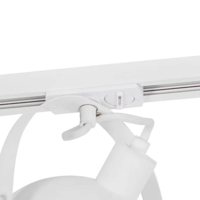 Industrieller Schienenstrahler weiß mit silbernem Innenleben - Iconic Magnax