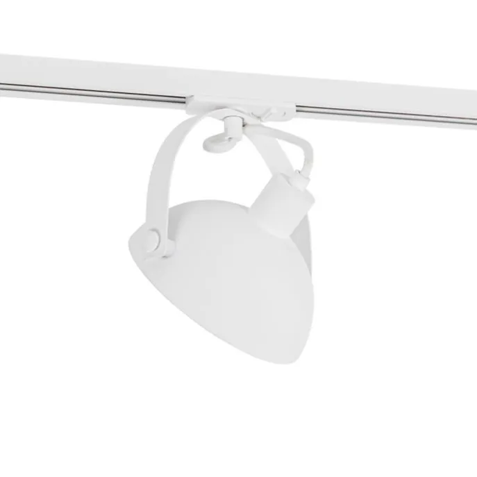 Industrieller Schienenstrahler weiß mit silbernem Innenleben - Iconic Magnax