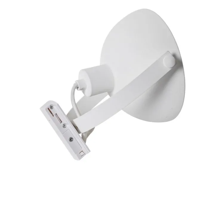 Industrieller Schienenstrahler weiß mit silbernem Innenleben - Iconic Magnax