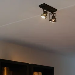 Industrieller Smart Spot schwarz inkl. 2 WiFi GU10 - Suplux