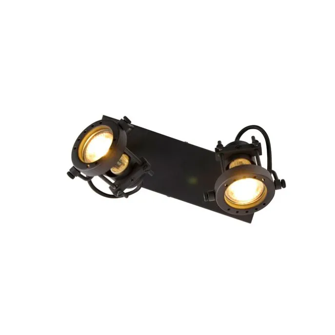 Industrieller Smart Spot schwarz inkl. 2 WiFi GU10 - Suplux