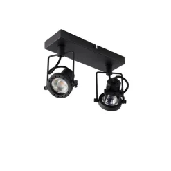 Industrieller Smart Spot schwarz inkl. 2 WiFi GU10 - Suplux