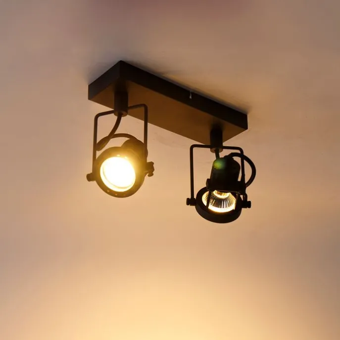 Industrieller Smart Spot schwarz inkl. 2 WiFi GU10 - Suplux
