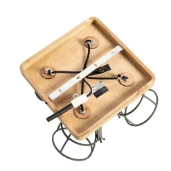 Industrieller Spot aus Holz mit dunkelgrauem verstellbarem 4-Licht – Arthur