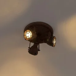 Industrieller Spot im Rostdesign 3-Flammig - Sorra