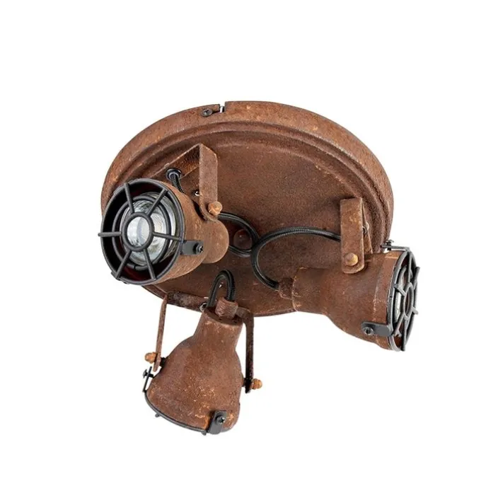 Industrieller Spot im Rostdesign 3-Flammig - Sorra