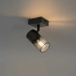 Industrieller Spot schwarz verstellbar – Jim