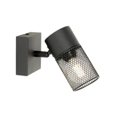 Industrieller Spot schwarz verstellbar – Jim