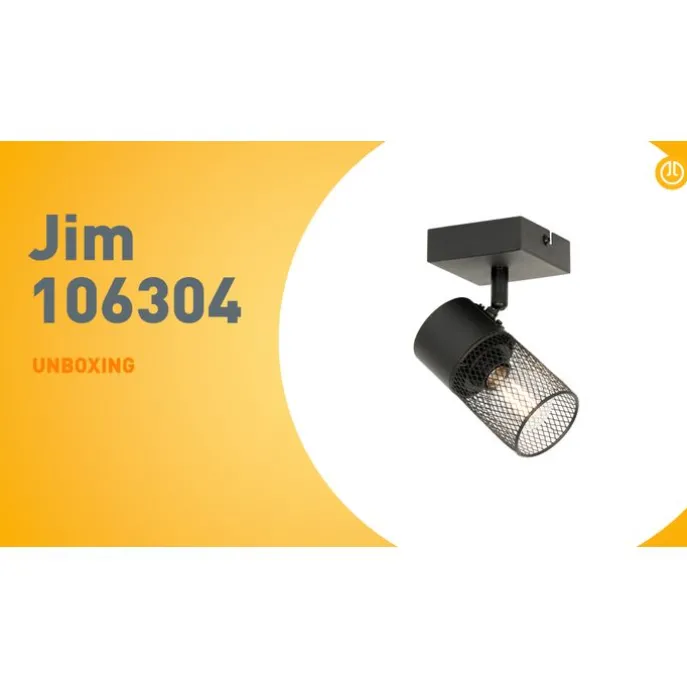 Industrieller Spot schwarz verstellbar – Jim