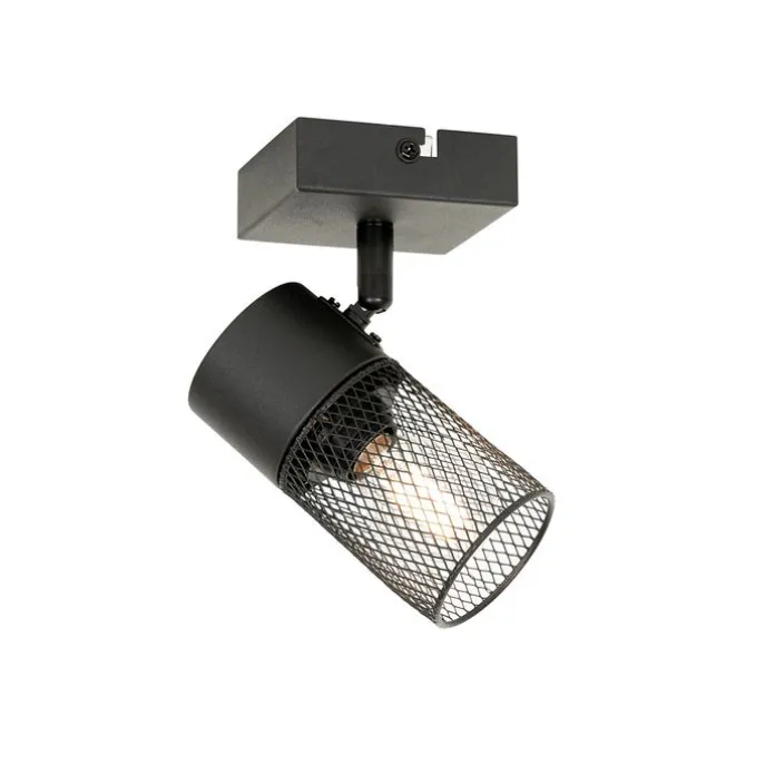 Industrieller Spot schwarz verstellbar – Jim
