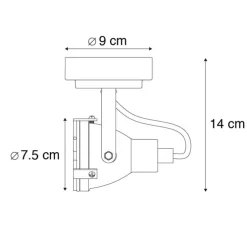 Industrieller Strahler Rostbraun drehbar und neigbar - Sorra