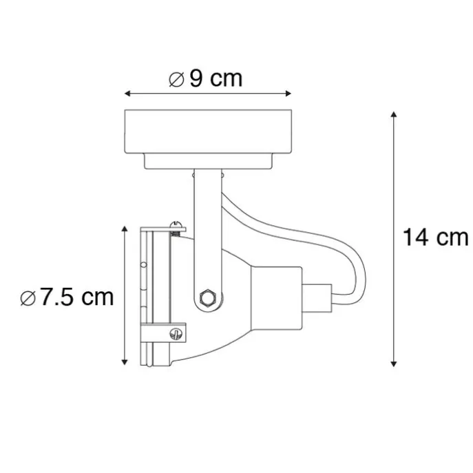 Industrieller Strahler Rostbraun drehbar und neigbar - Sorra