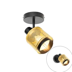 Industrielles Fleckschwarz mit Gold - Kayden