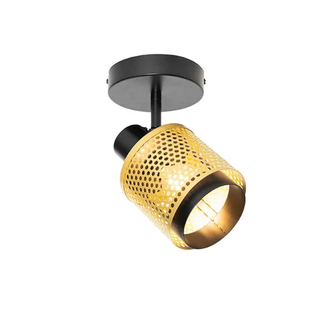 Industrielles Fleckschwarz mit Gold - Kayden