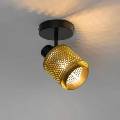 Industrielles Fleckschwarz mit Gold - Kayden