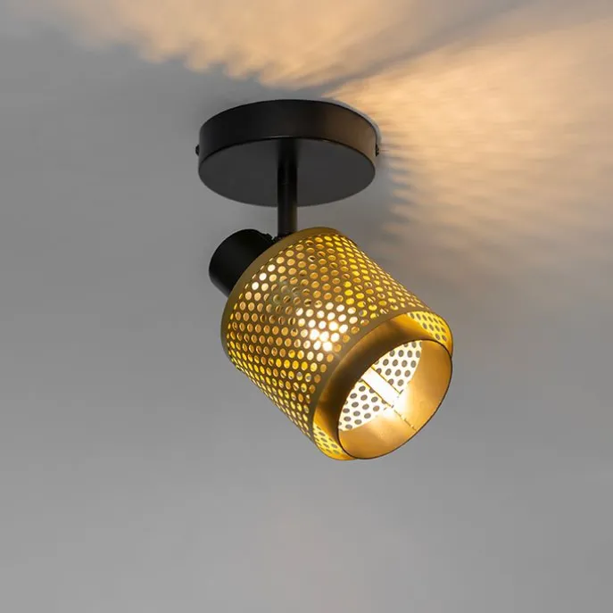 Industrielles Fleckschwarz mit Gold - Kayden