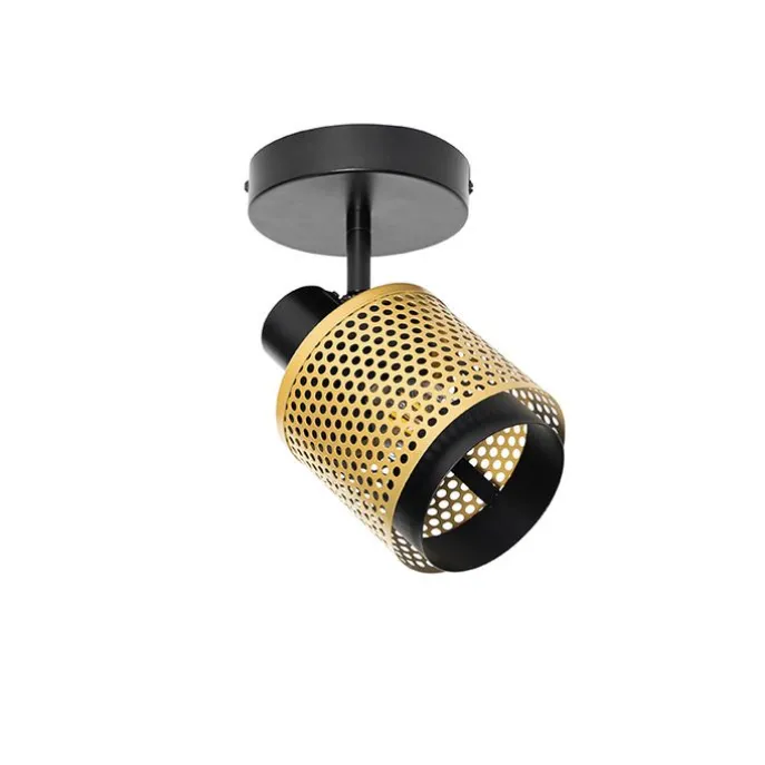 Industrielles Fleckschwarz mit Gold - Kayden