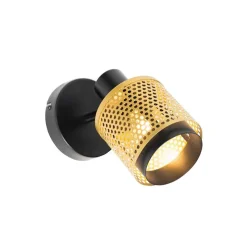 Industrielles Fleckschwarz mit Gold - Kayden