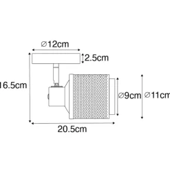 Industrielles Fleckschwarz mit Gold - Kayden